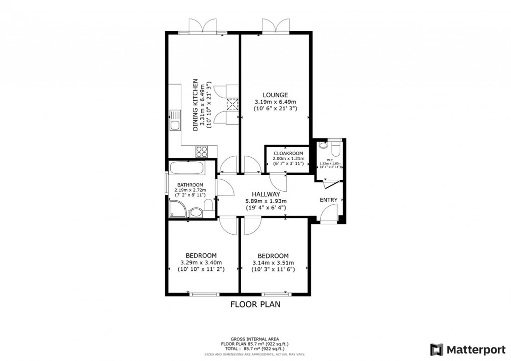 Floorplan for The Chimes, Derby Road, Old Hilton Village