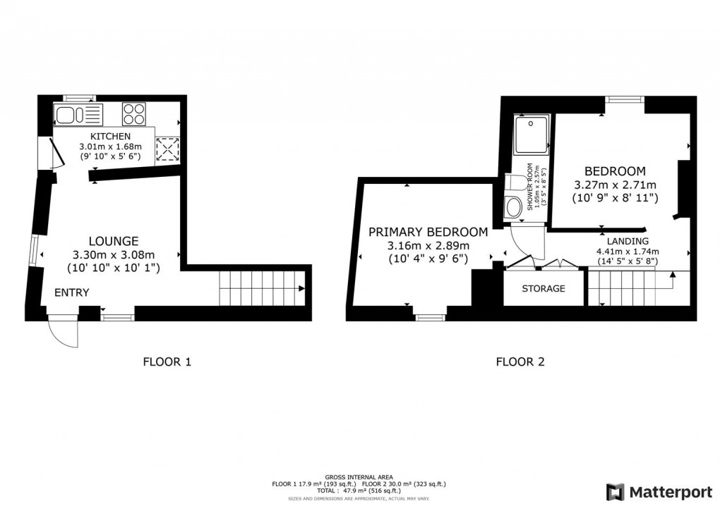 Floorplan for Hill Square, Darley Abbey, Derby