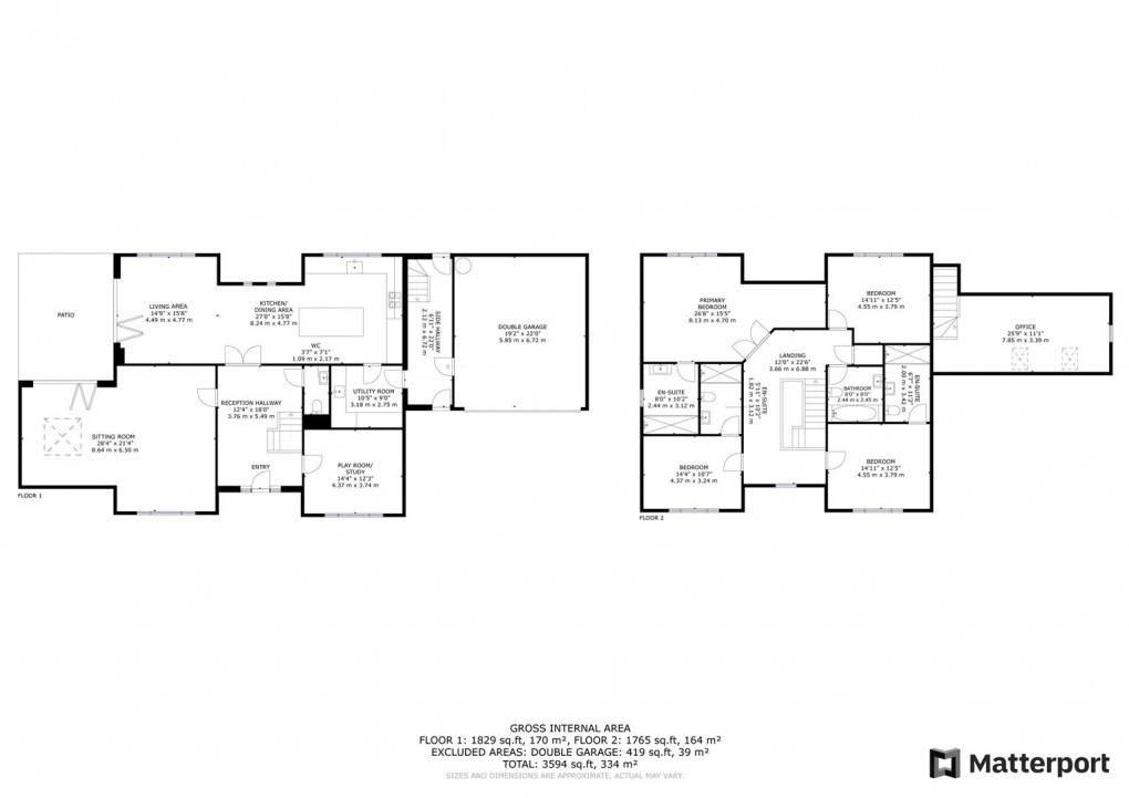 Floorplan for The Laurels, Brook Lane, Scropton, Derbyshire