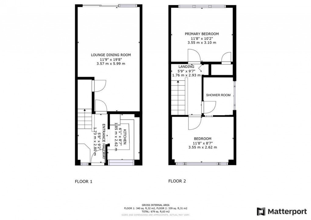 Floorplan for Sundew Close, Spondon, Derby