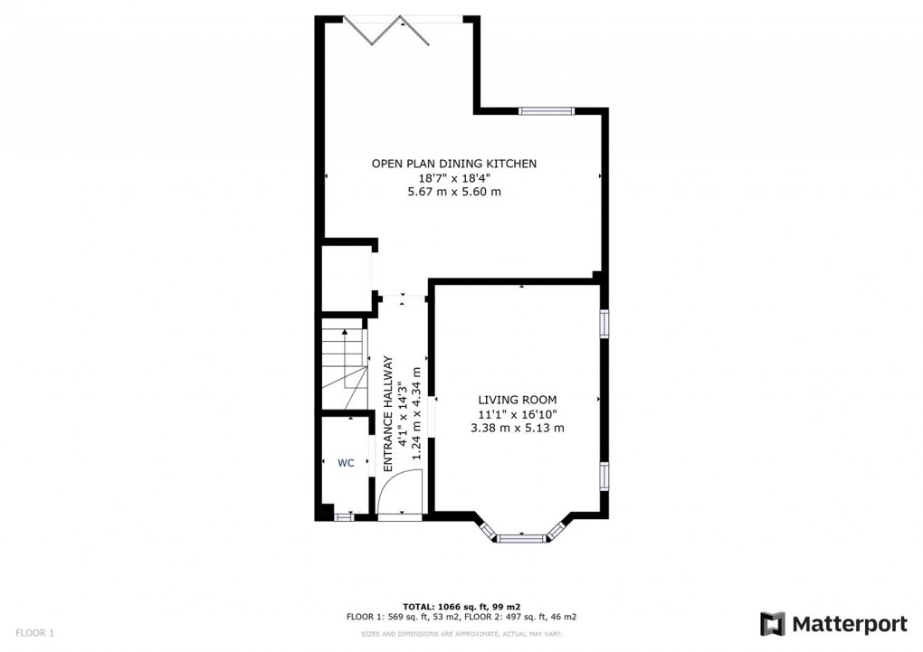 Floorplan for Lutterworth Road, Walcote, Lutterworth