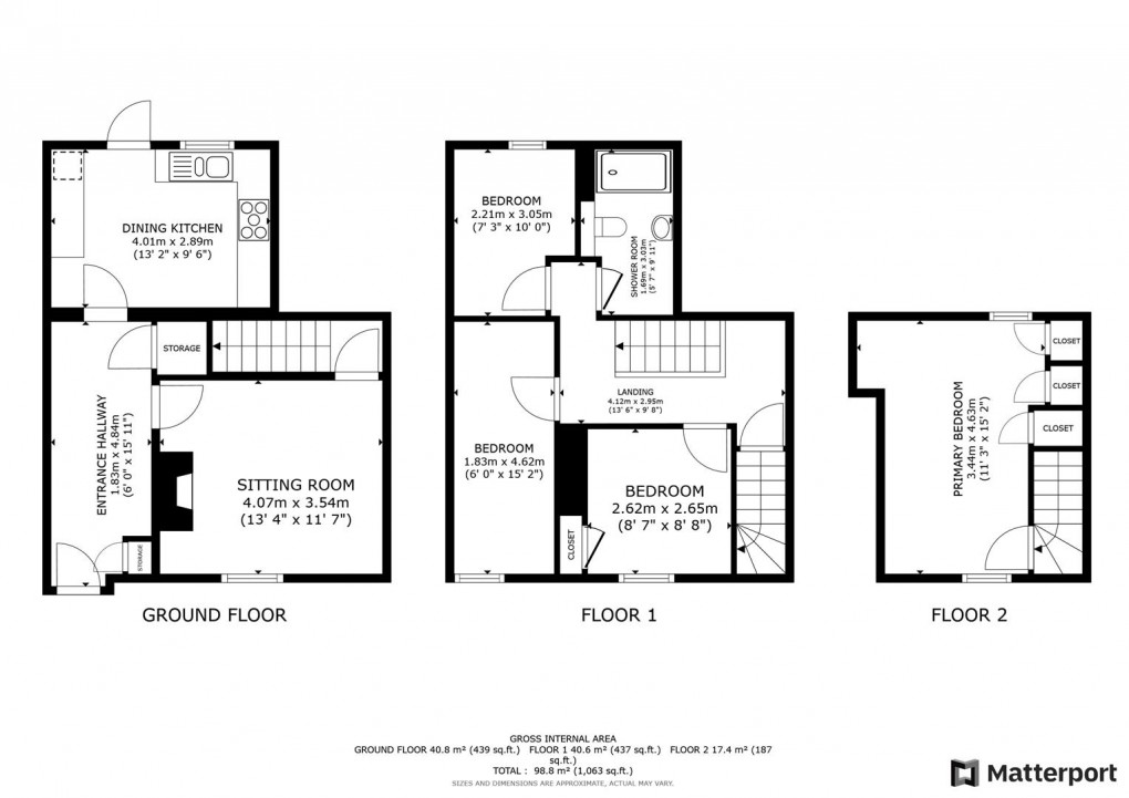 Floorplan for Brick Row, Darley Abbey, Derby