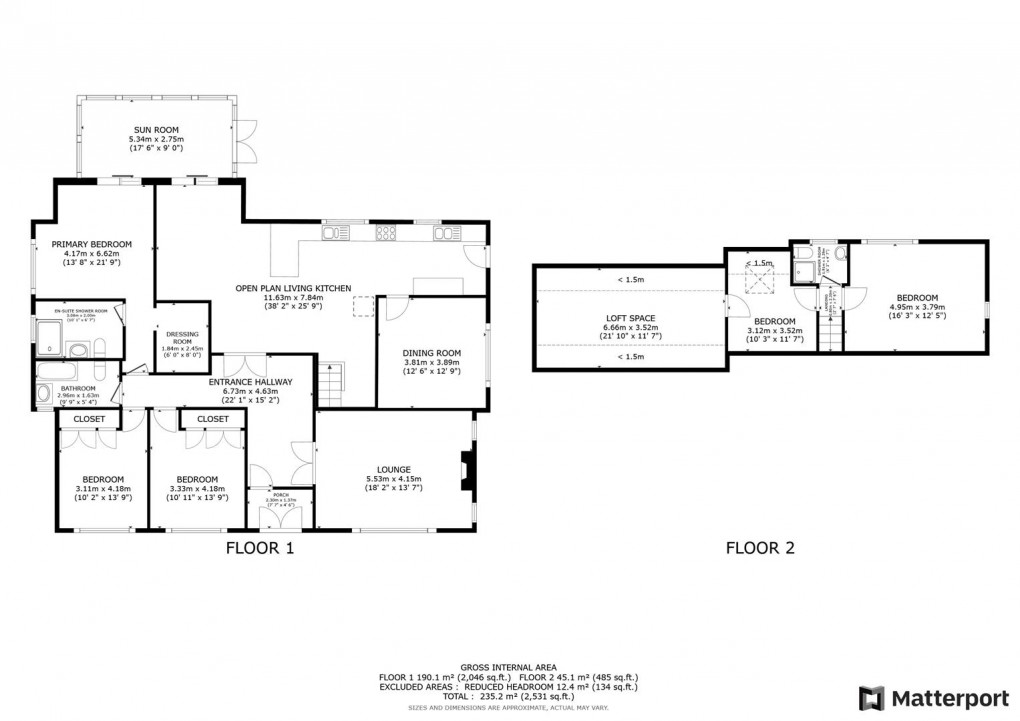 Floorplan for Brookside Road, Breadsall Village, Derby