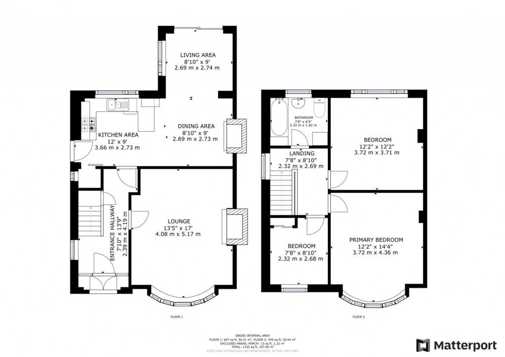 Floorplan for Sunny Grove, Chaddesden, Derby