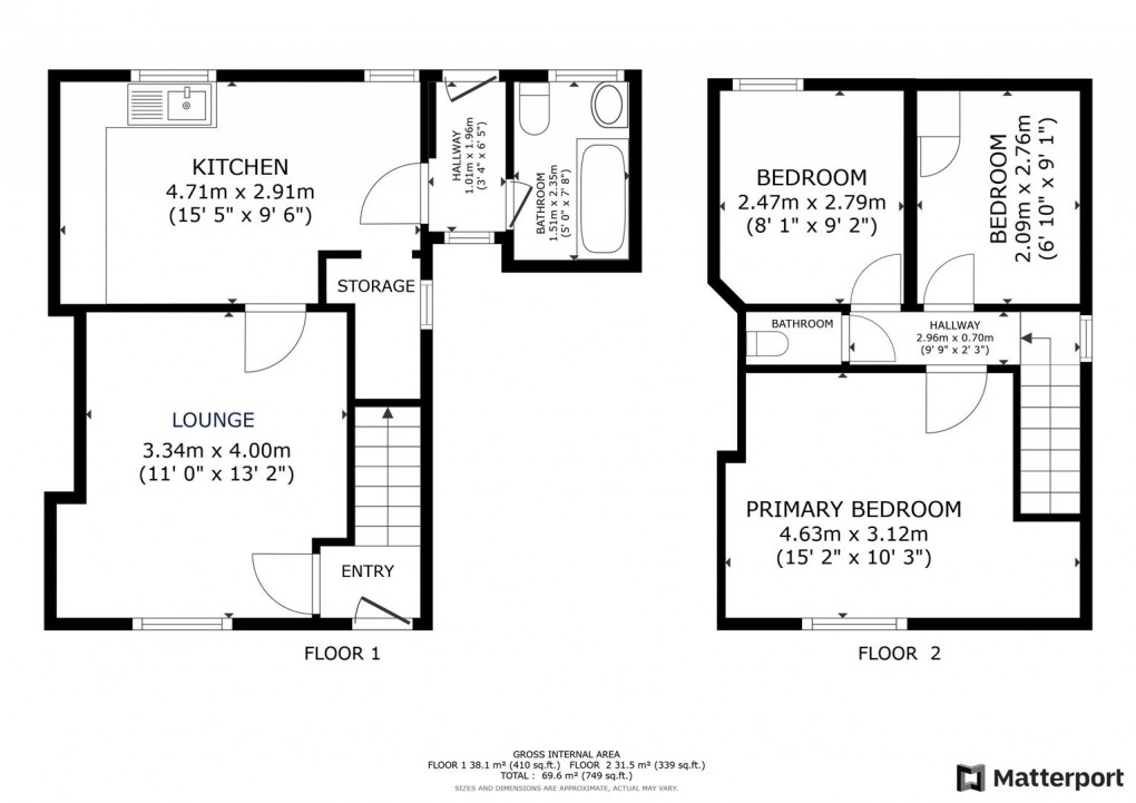 Floorplan for Alley Walk, Brailsford, Ashbourne