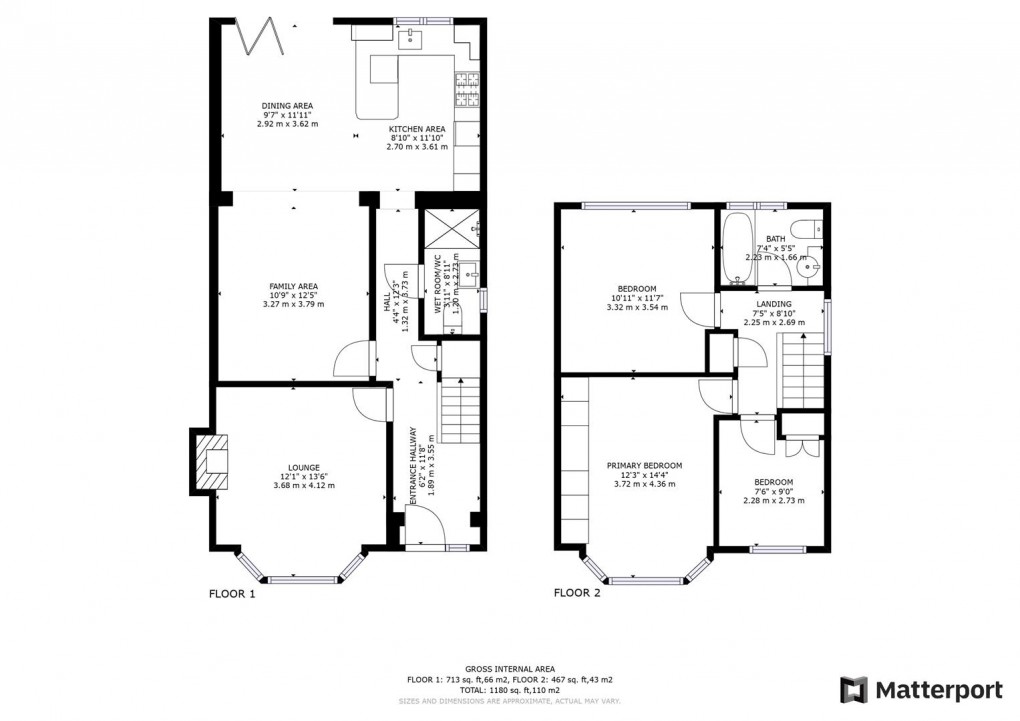 Floorplan for Hobart Close, Mickleover, Derby