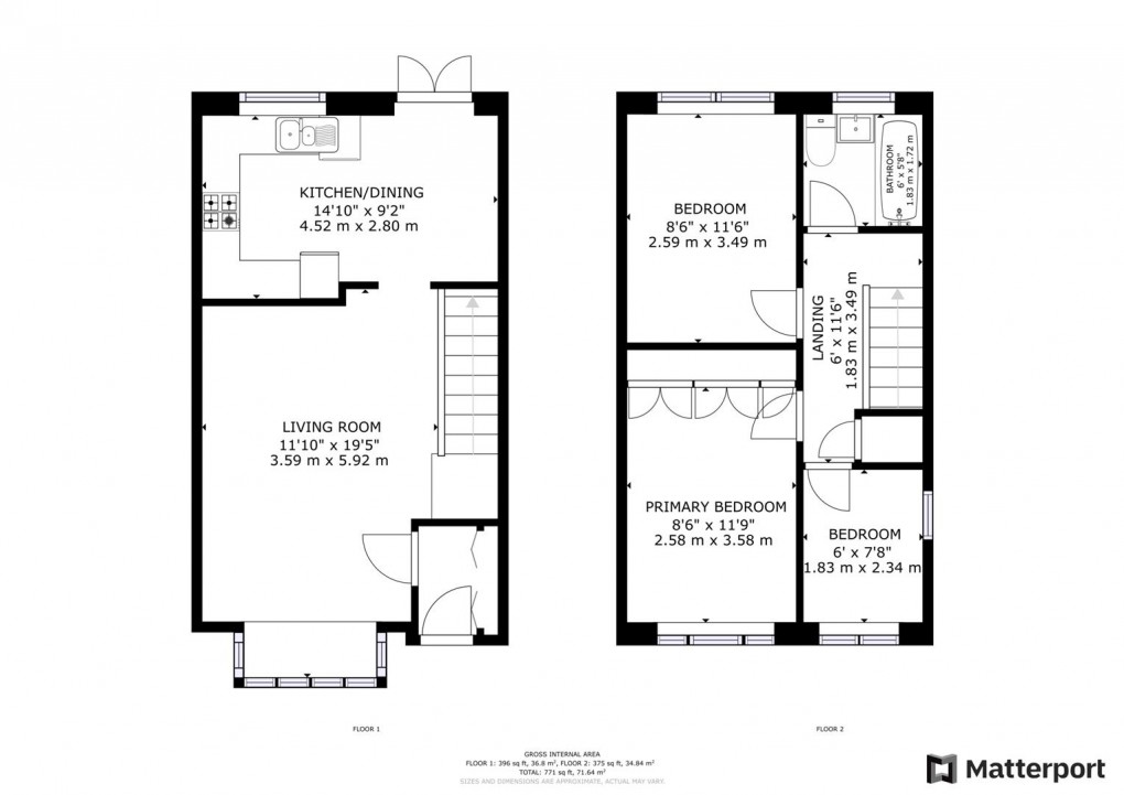 Floorplan for Goldcrest Drive, Spondon, Derby