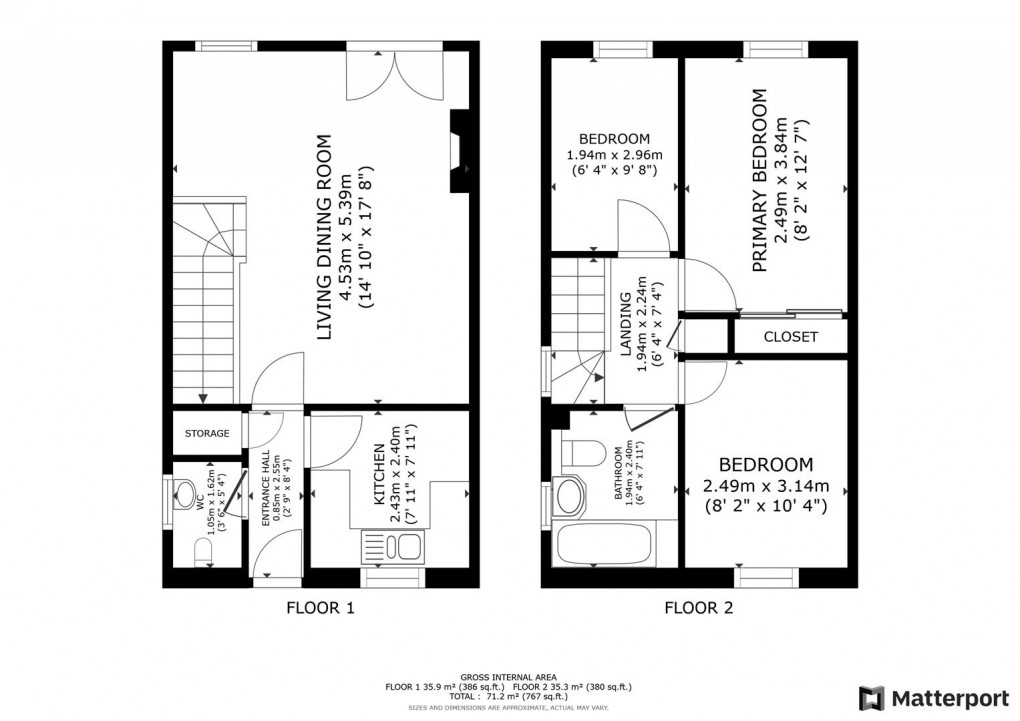 Floorplan for Trowbridge Close, Oakwood, Derby