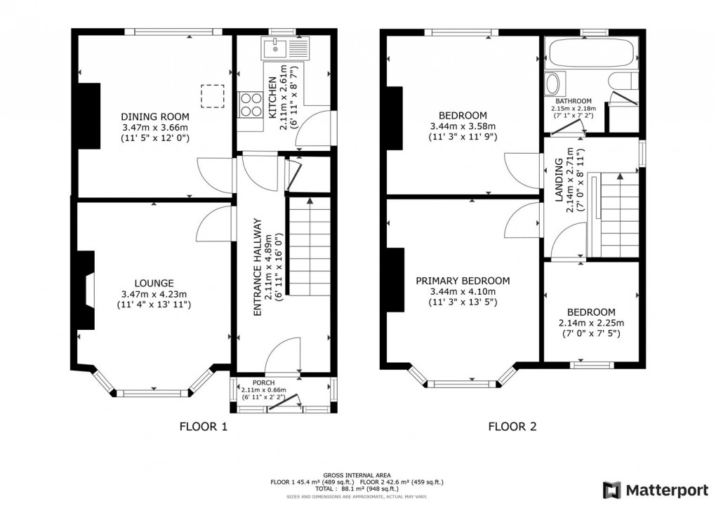 Floorplan for Masefield Avenue, Sunnyhill, Derby