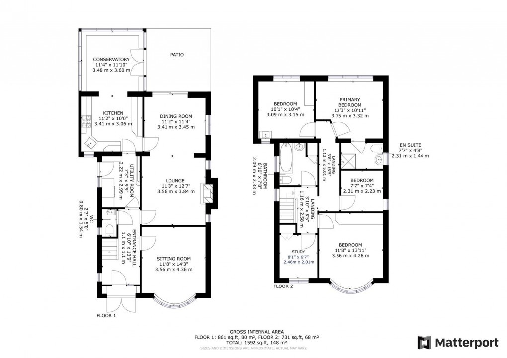 Floorplan for Kedleston Road, Allestree, Derby