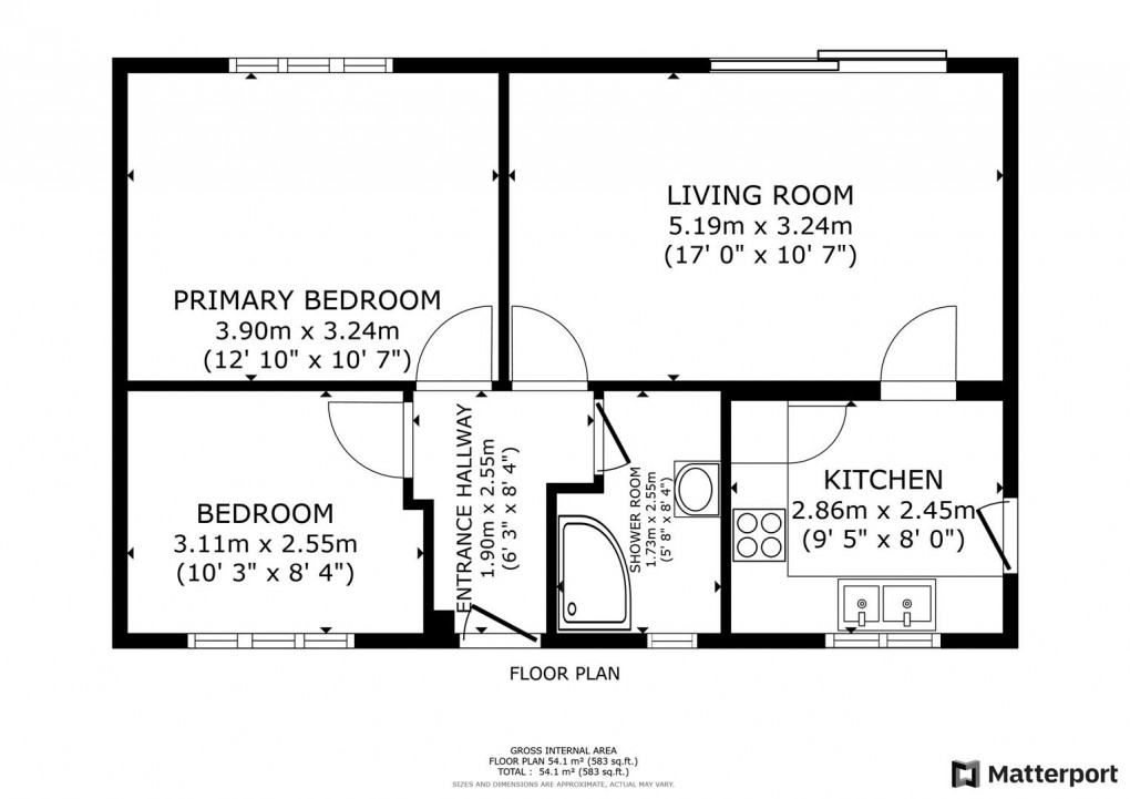 Floorplan for Peveril Crescent, West Hallam, Derbyshire