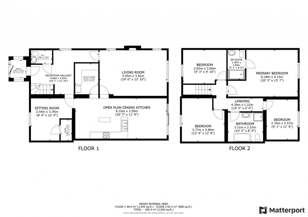 Floorplan for Ashbourne Road, Mackworth Village, Derby