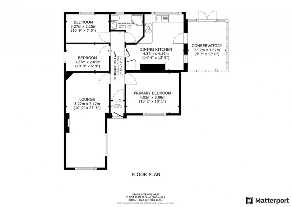 Floorplan for Old Hackney Lane, Hackney, Matlock