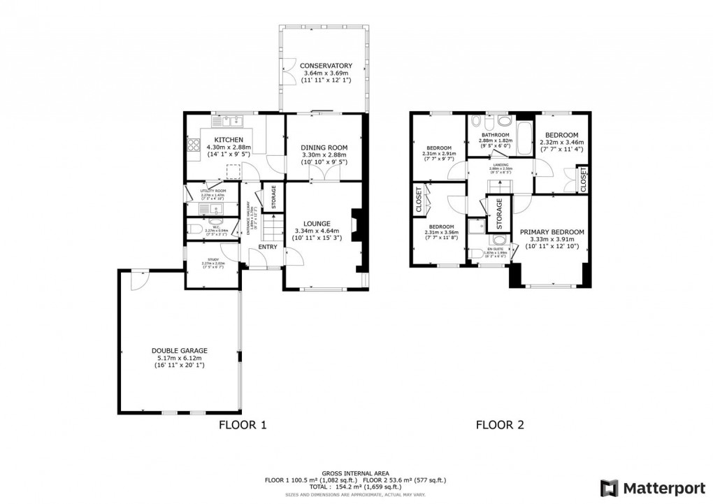 Floorplan for Lambley Drive, Allestree, Derby