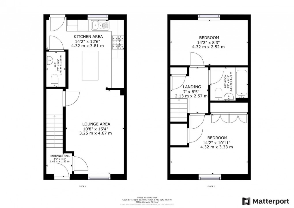 Floorplan for Agrimony Place, Mickleover, Derby