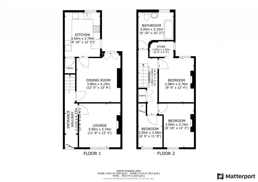 Floorplan for Etwall Street, Derby