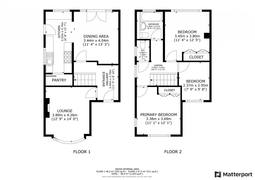 Floorplan for Merridale Road, Littleover, Derby