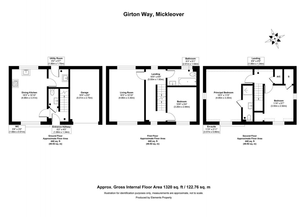 Floorplan for Girton Way, Mickleover, Derby