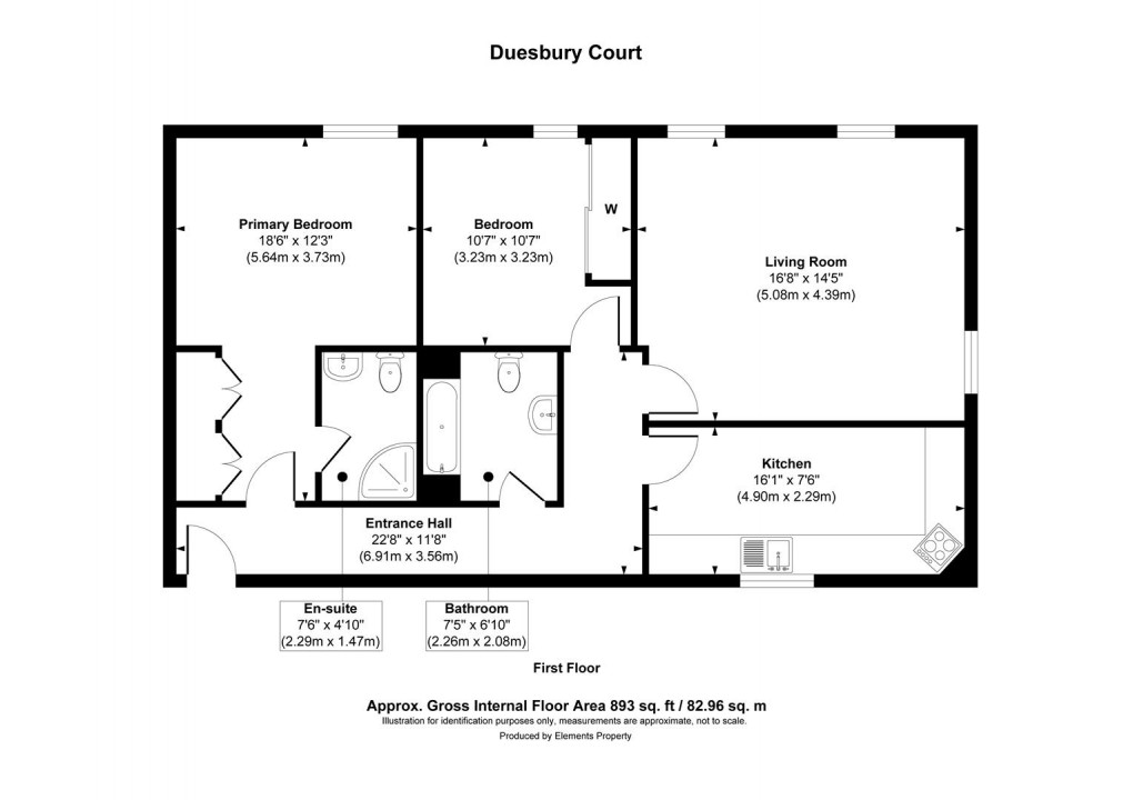 Floorplan for Duesbury Court, Mickleover, Derby