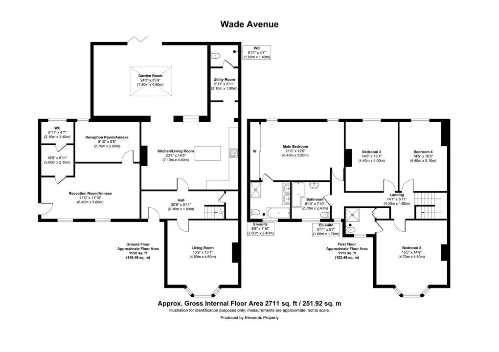 Floorplan for Wade Avenue, Littleover, Derby