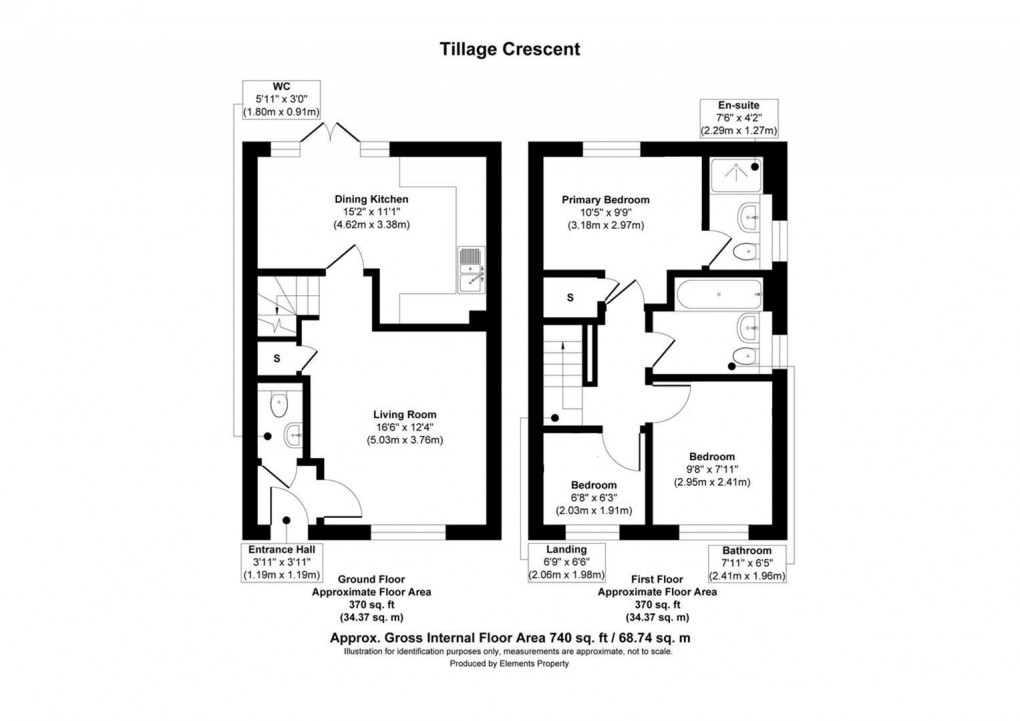 Floorplan for Tillage Crescent, Chellaston, Derby