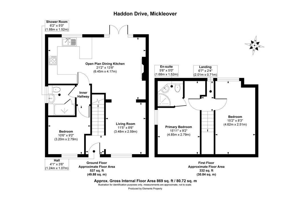 Floorplan for Haddon Drive, Mickleover, Derby