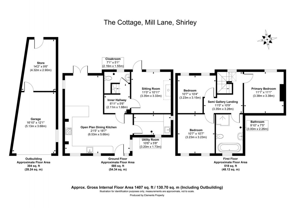 Floorplan for Mill Lane, Shirley, Ashbourne