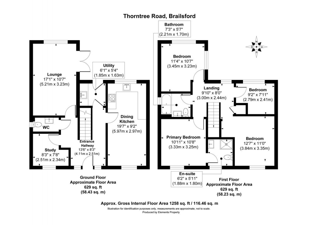 Floorplan for Thorntree Road, Brailsford, Ashbourne