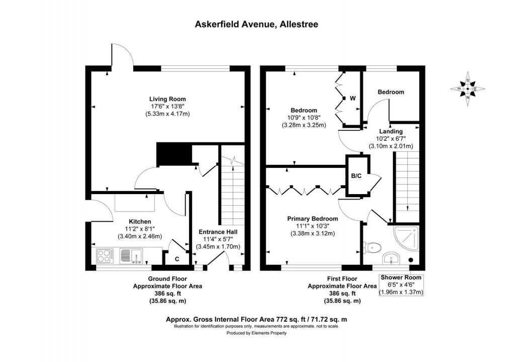 Floorplan for Askerfield Avenue, Allestree, Derby