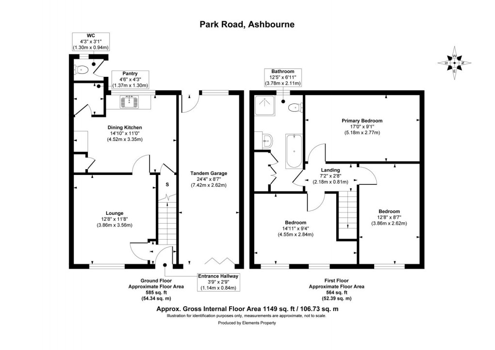 Floorplan for Park Road, Ashbourne