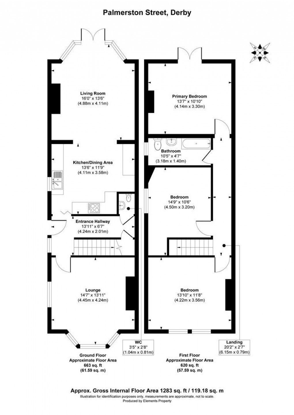 Floorplan for Palmerston Street, Derby