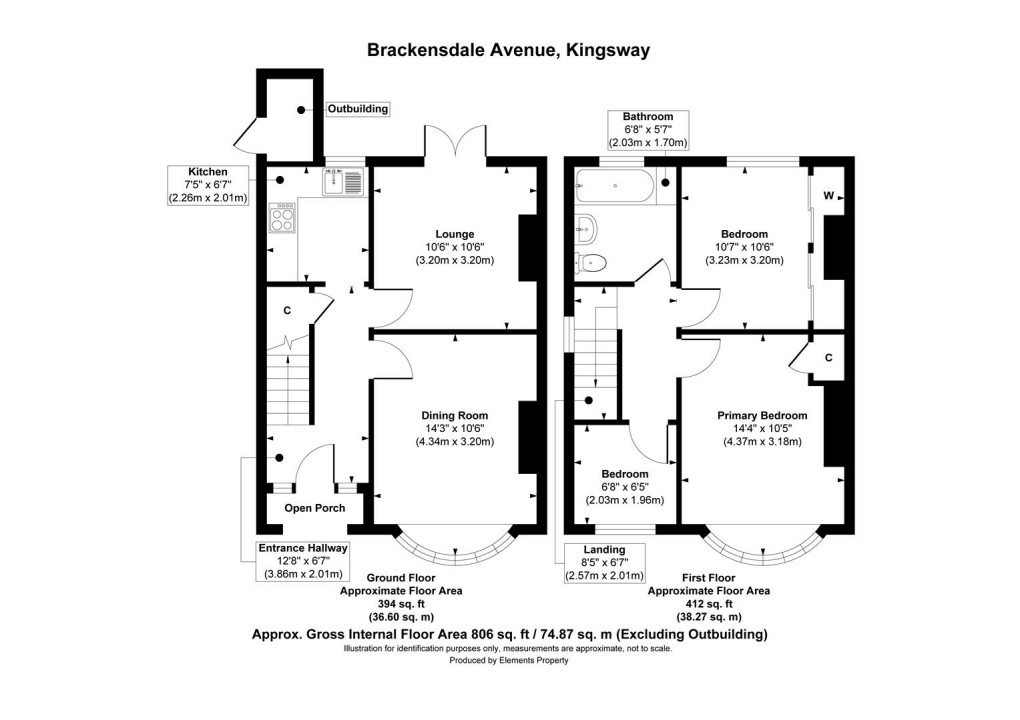 Floorplan for Brackensdale Avenue, Kingsway, Derby