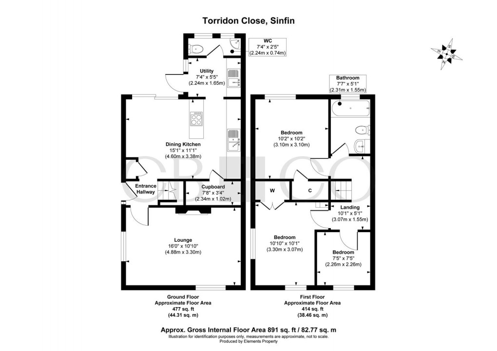 Floorplan for Torridon Close, Sinfin, Derby