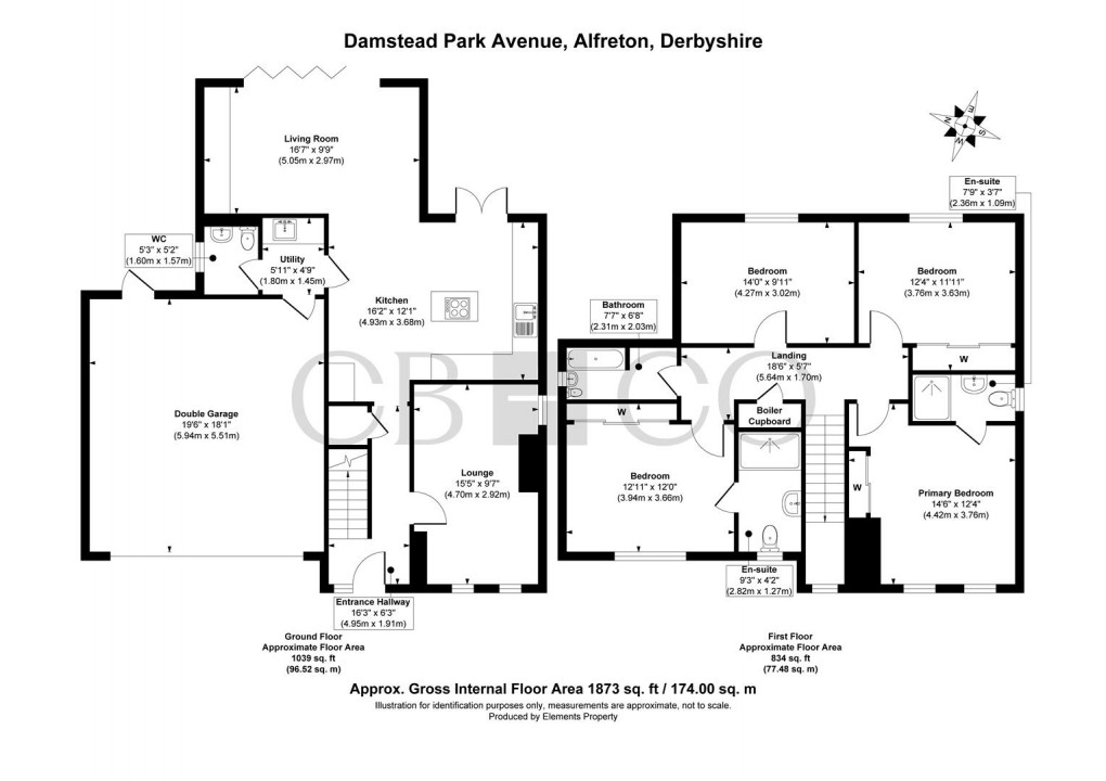 Floorplan for Damstead Park Avenue, Alfreton