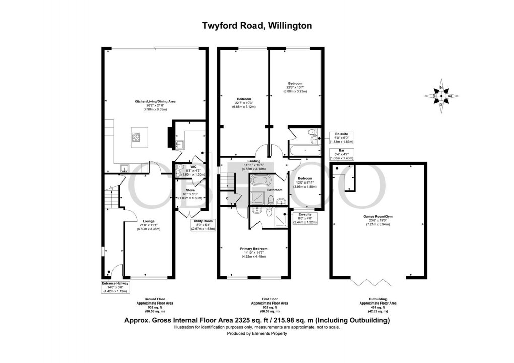 Floorplan for Twyford Road, Willington, Derby