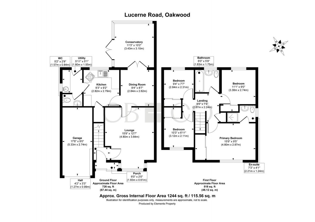 Floorplan for Lucerne Road, Oakwood, Derby