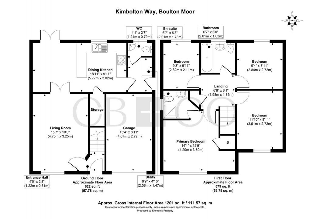 Floorplan for Kimbolton Way, Boulton Moor, Derby