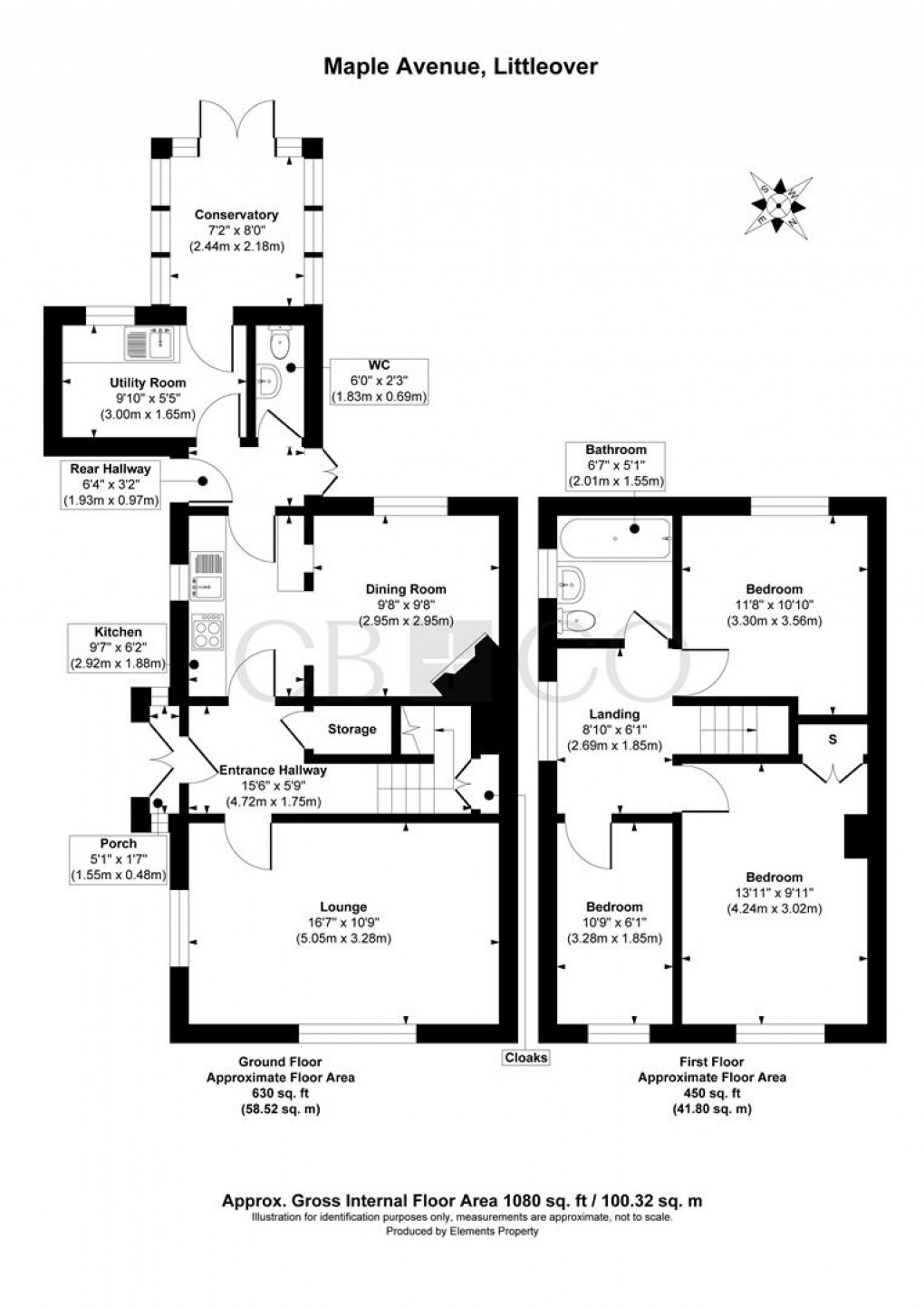 Floorplan for Maple Avenue, Littleover, Derby