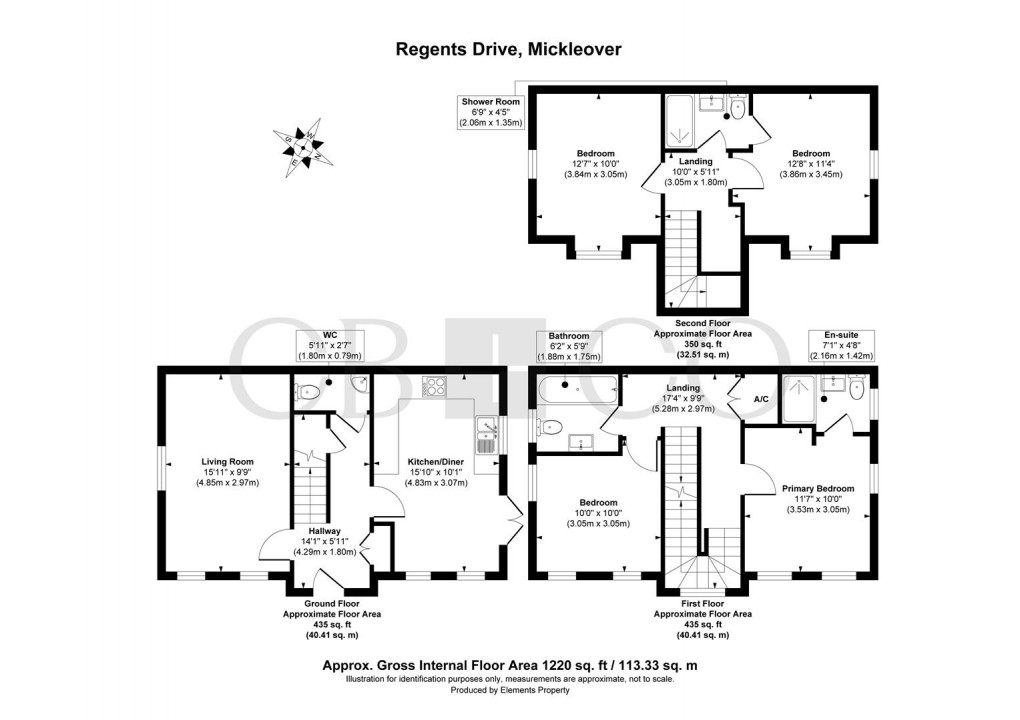 Floorplan for Regents Drive, Mickleover, Derby