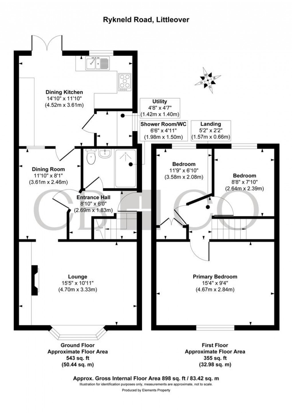 Floorplan for Rykneld Road, Littleover, Derby