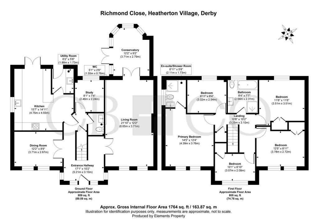 Floorplan for Richmond Close, Heatherton Village, Derby