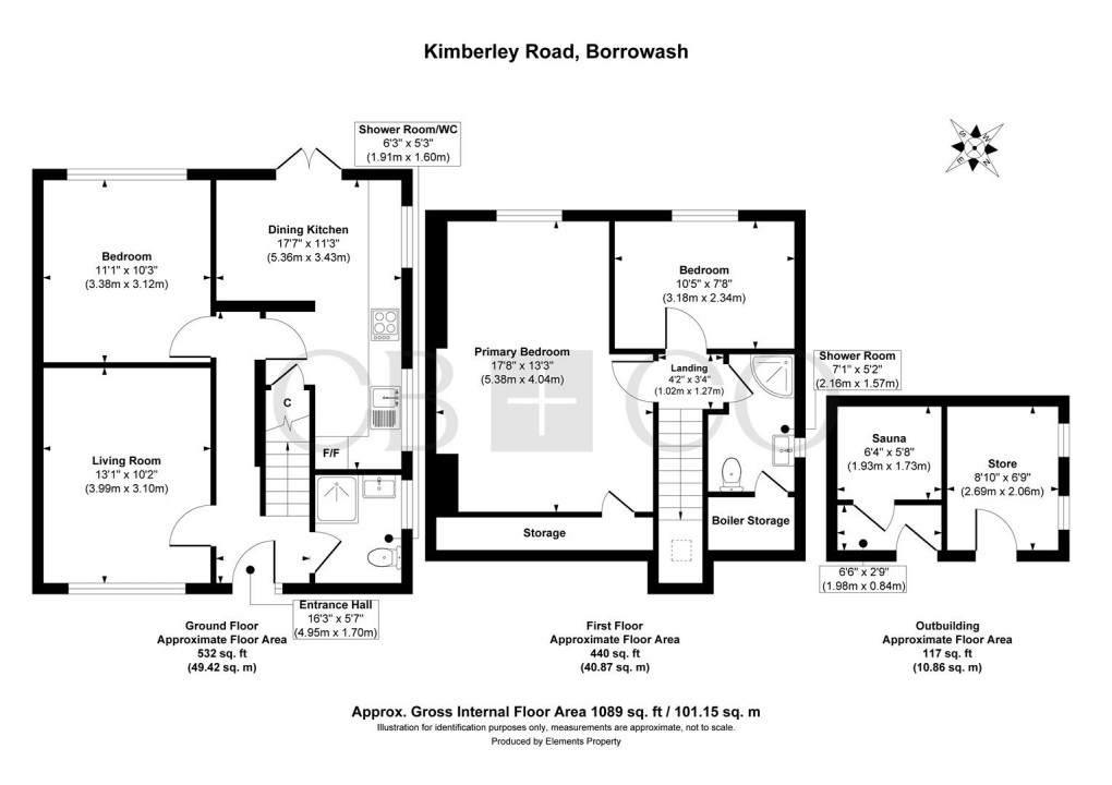 Floorplan for Kimberley Road, Borrowash, Derby