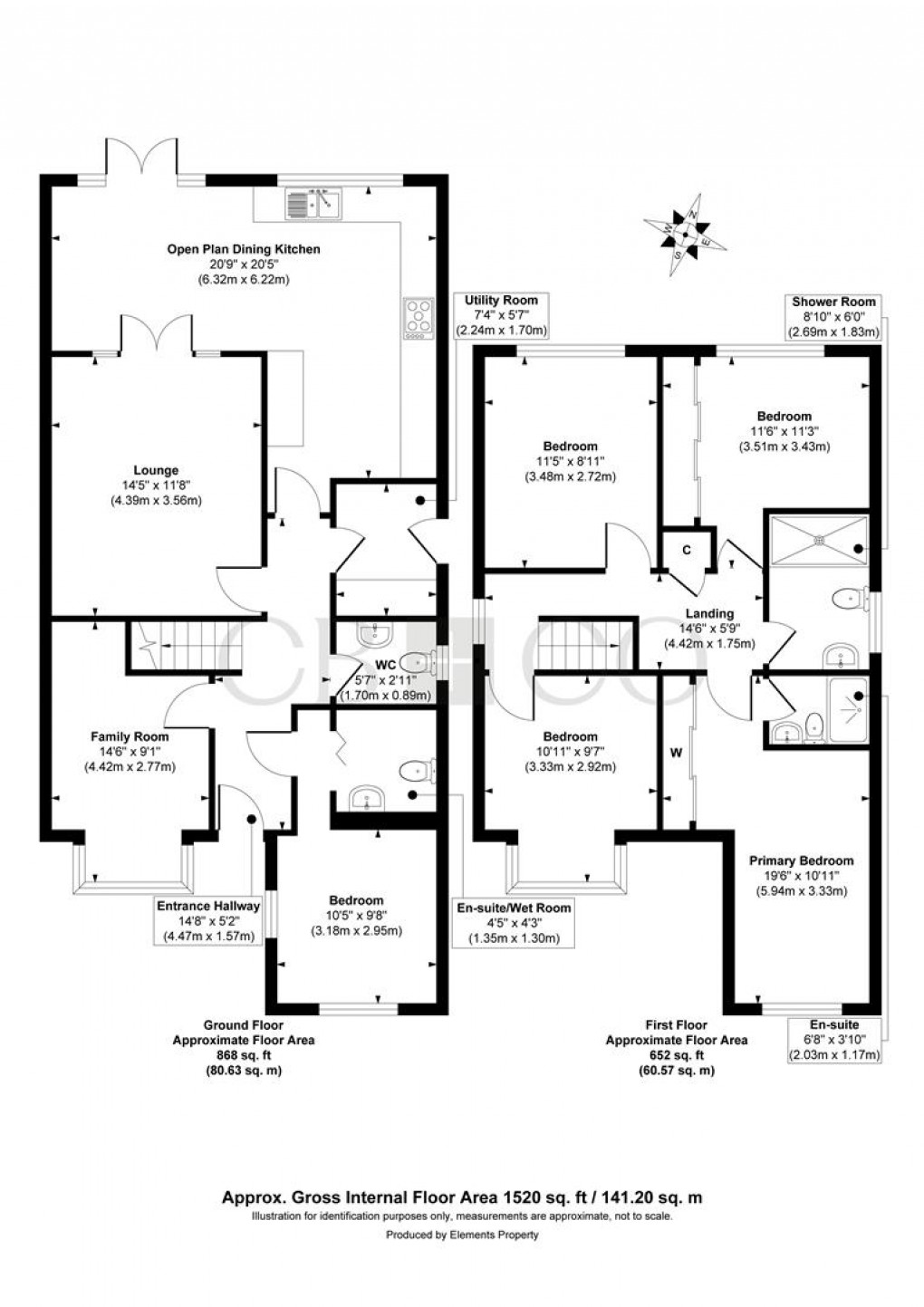 Floorplan for Tregony Way, Stenson Fields, Derby