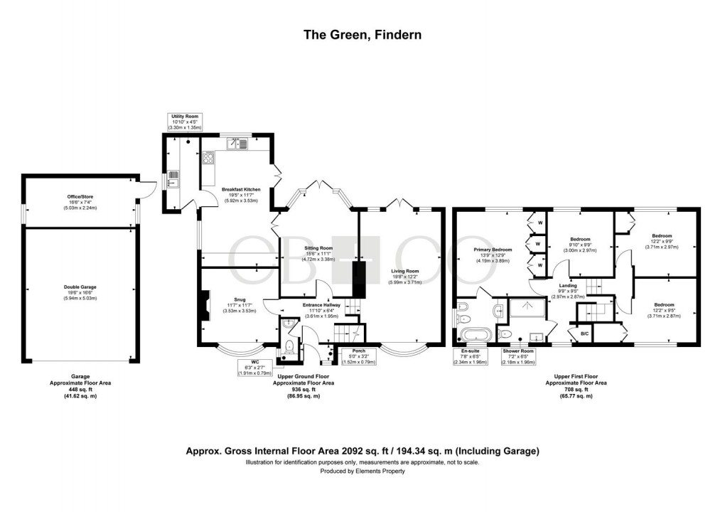 Floorplan for The Green, Findern, Derby