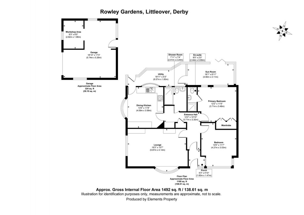 Floorplan for Rowley Gardens, Littleover, Derby