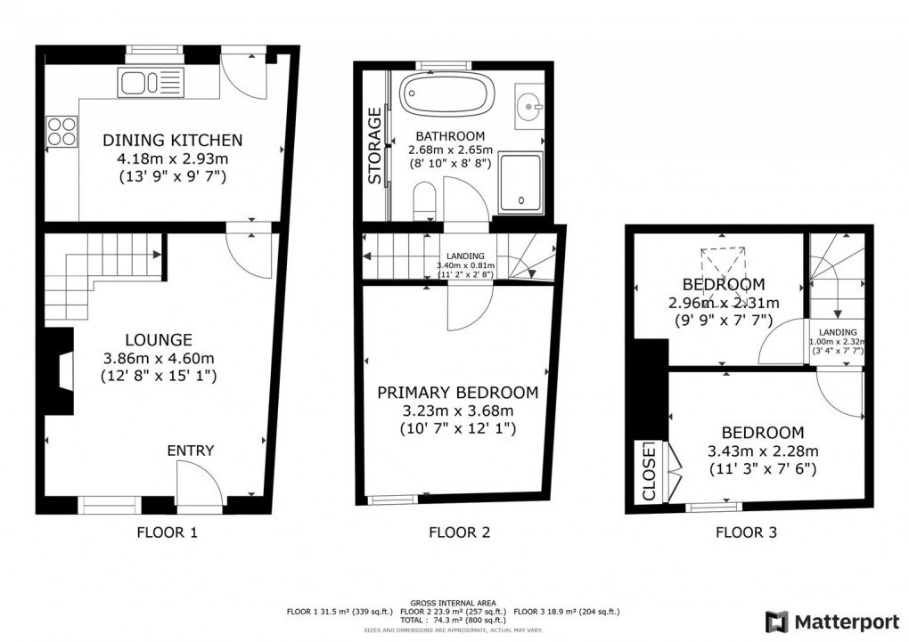 Floorplan for Mileash Lane, Darley Abbey, Derby