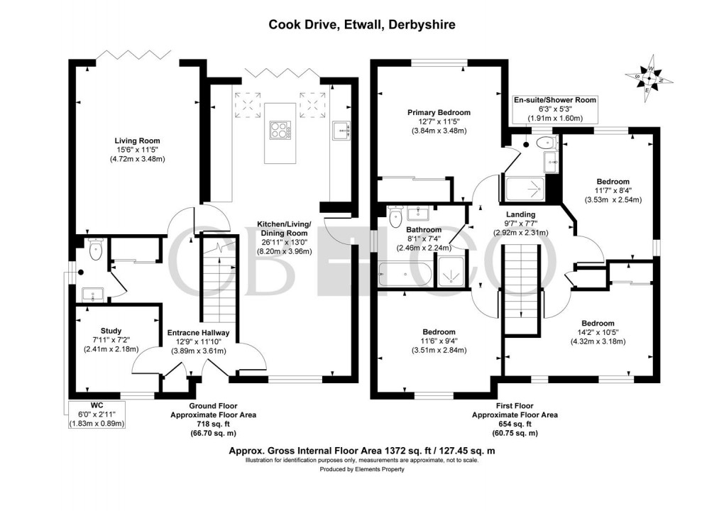 Floorplan for Cook Drive, Etwall, Derby